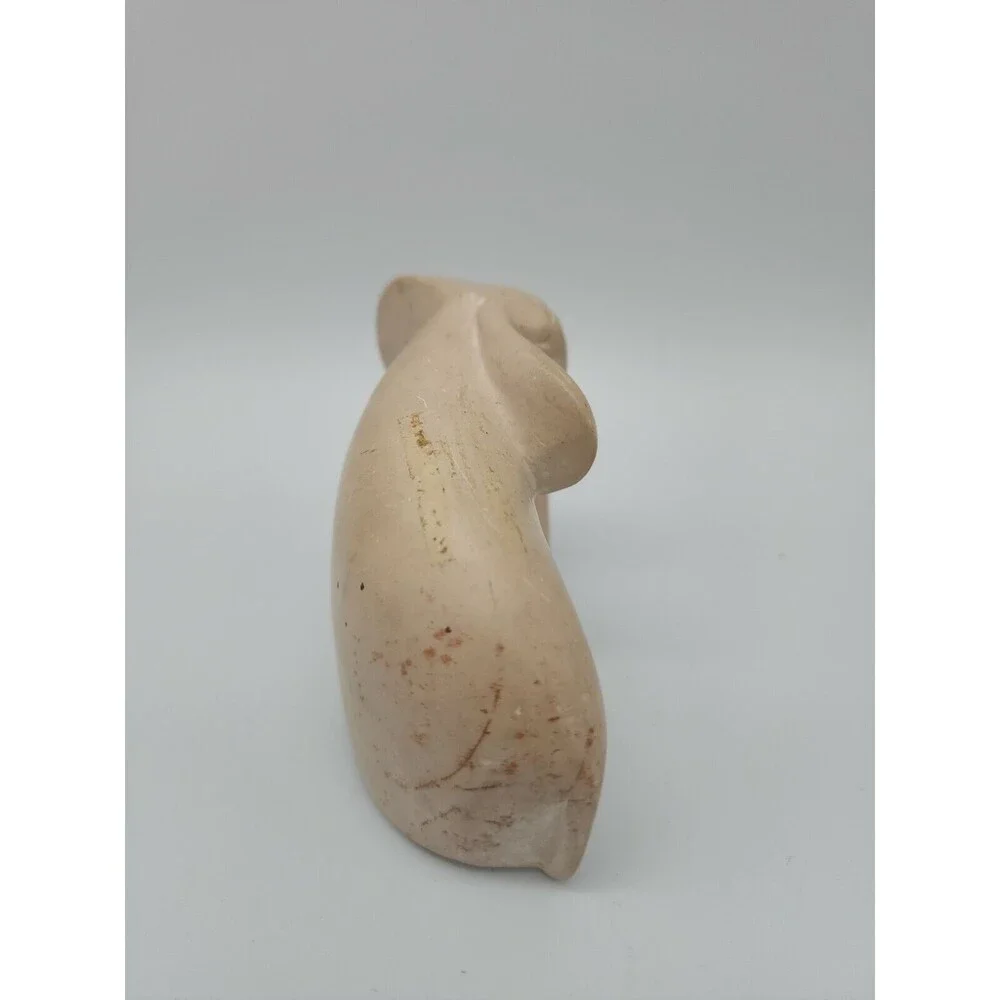 Elephant Vintage HAND CARVED STONE KENYA Figure Genuine Besmo Products